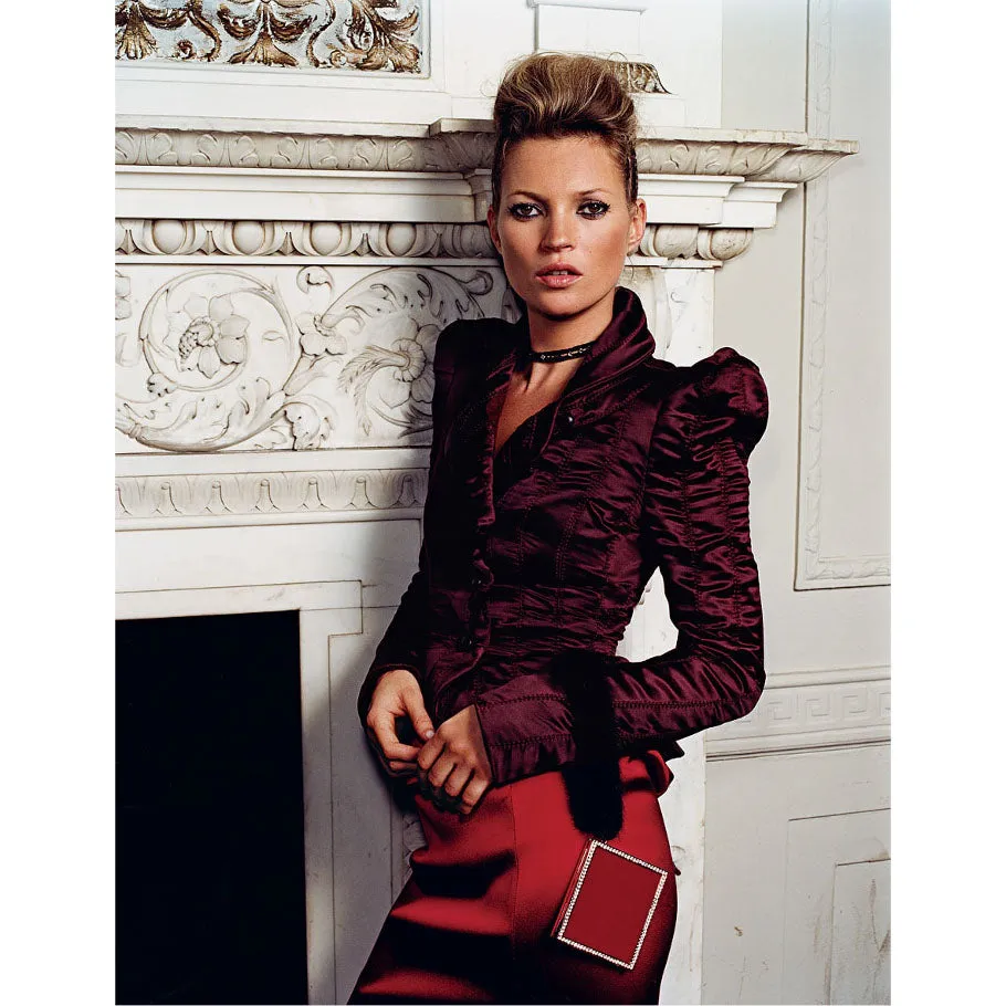 2004 Burgundy Velvet and Silk Two-Piece Skirt and Jacket Suit