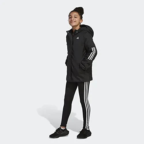 Adidas Girls' Insulated Parka Jacket, Black, S(7/8)