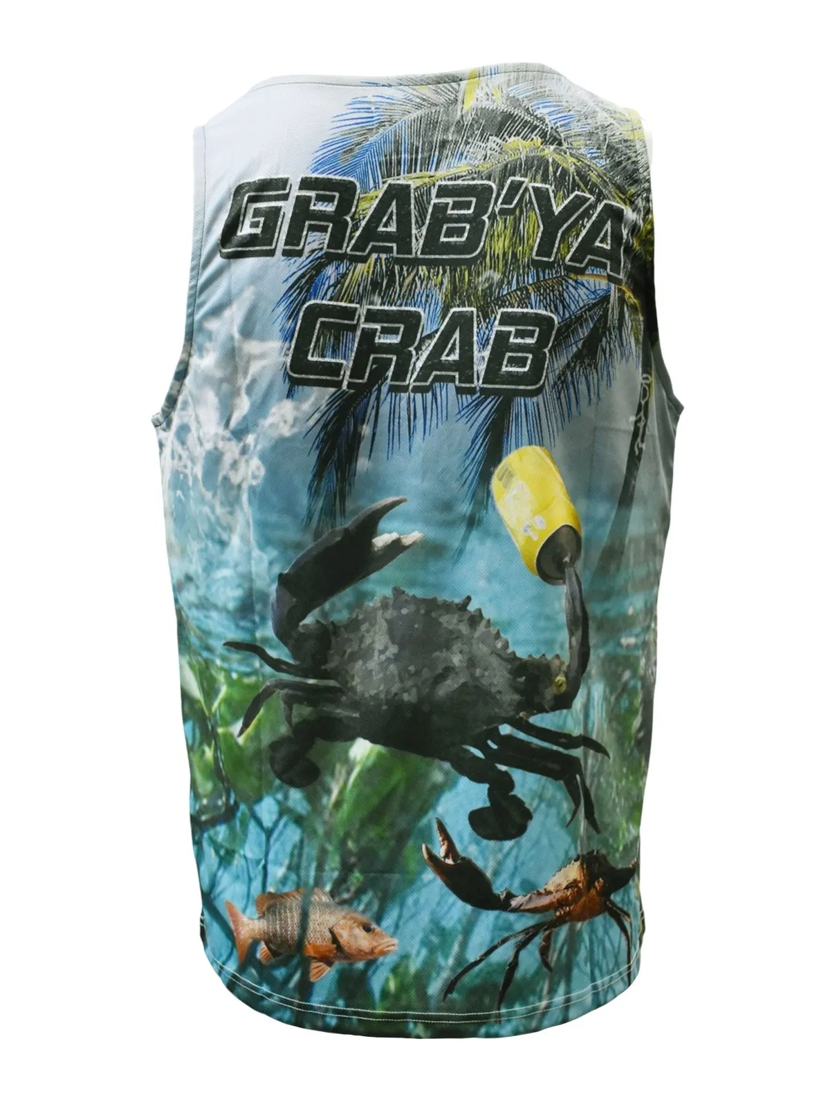 Adult UV Protective Tank Top Singlets - Grab Ya Crab