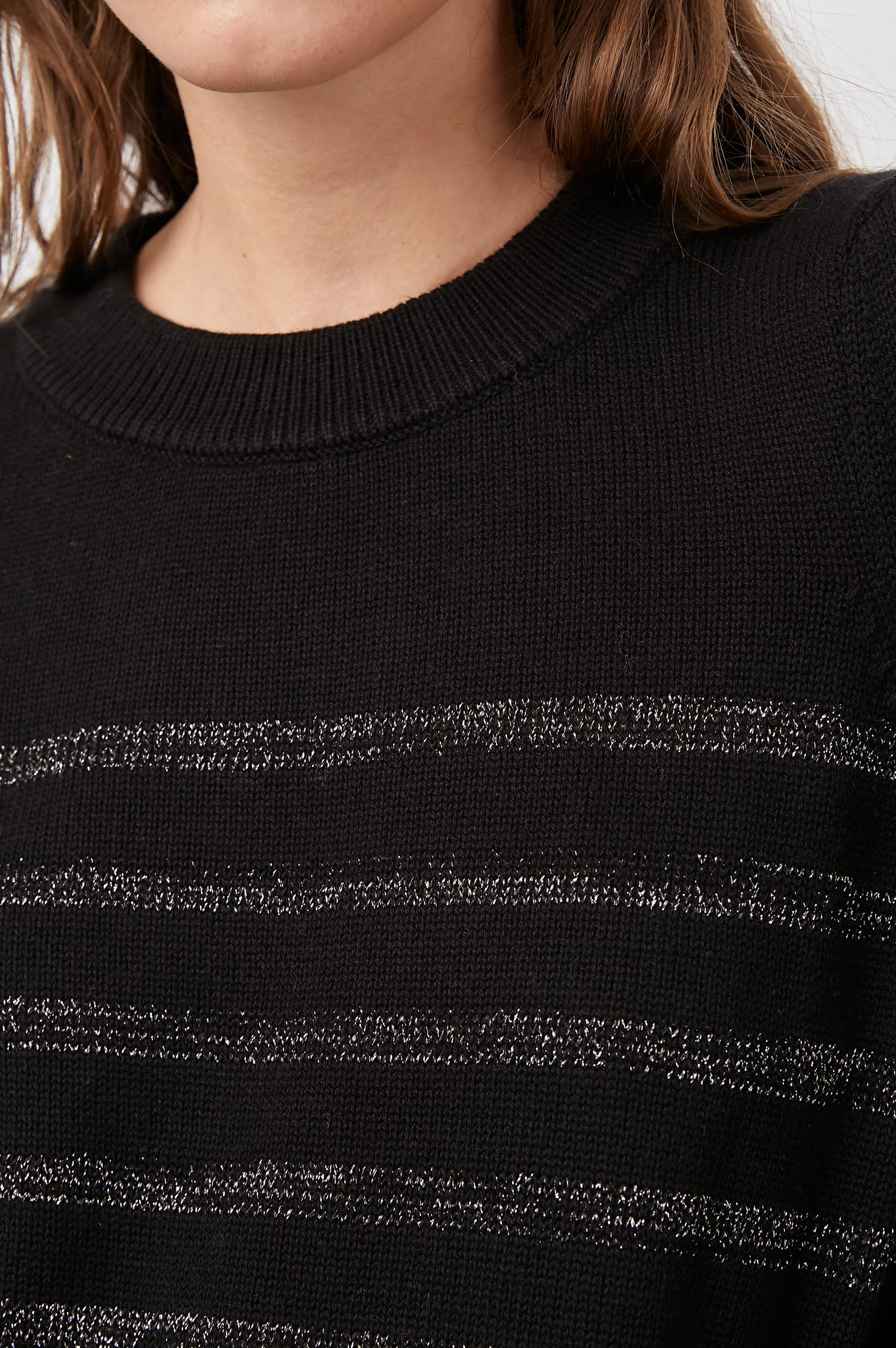 ALLEGRA SWEATER - BLACK METALLIC