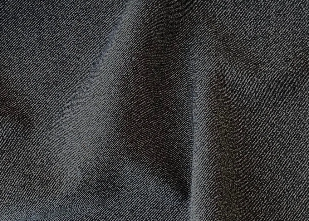 Anthracite Grey Twill Wool Blend Coating (Made in Italy)