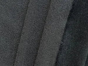 Anthracite Grey Twill Wool Blend Coating (Made in Italy)