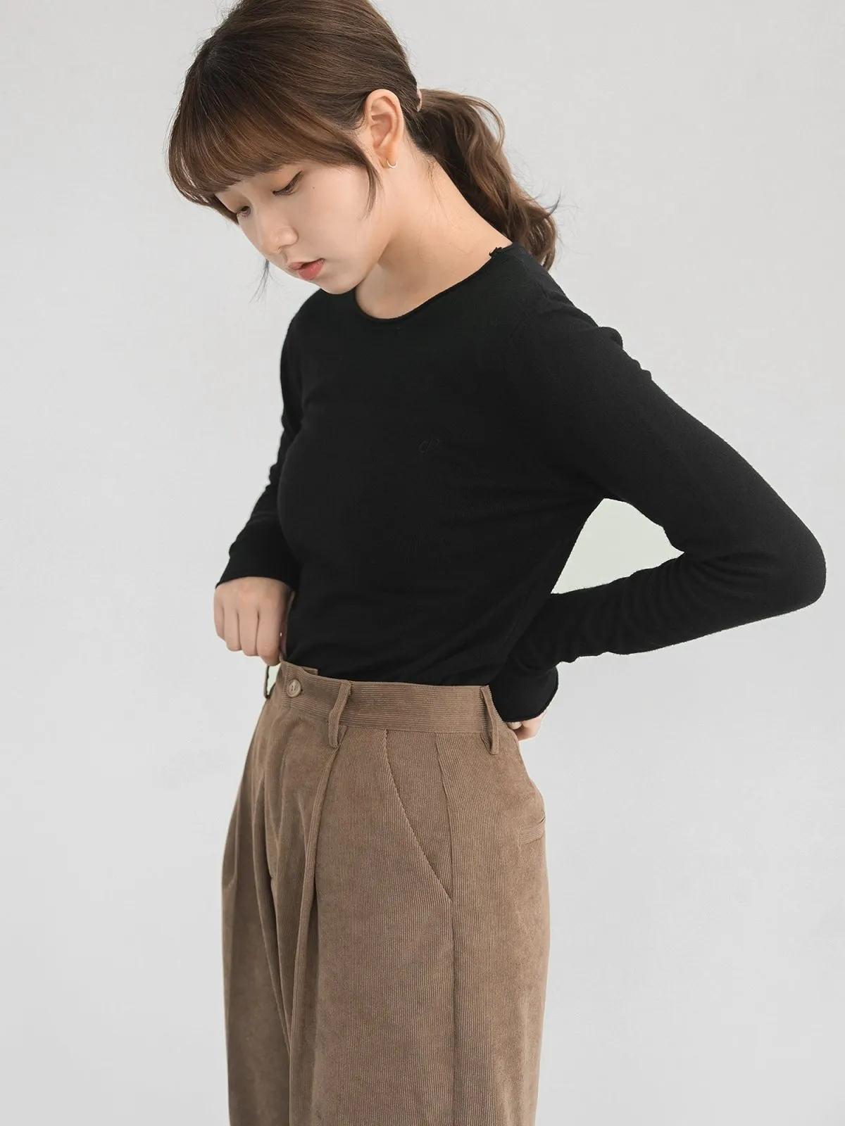 Arya Corduroy Straight Leg Pants*