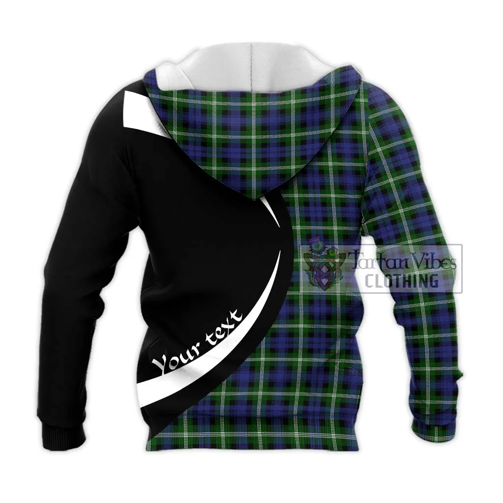 Baillie (Bailey) Tartan Knitted Hoodie with Family Crest Circle Style