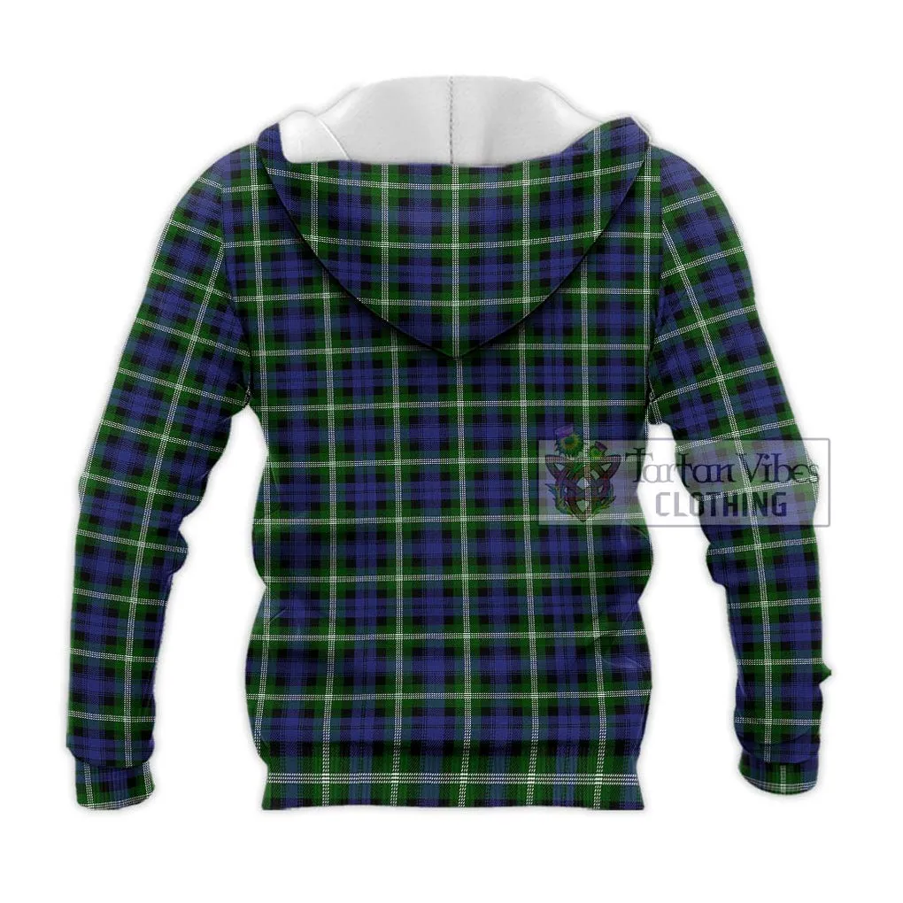 Baillie (Bailey) Tartan Knitted Hoodie with Family Crest DNA In Me Style