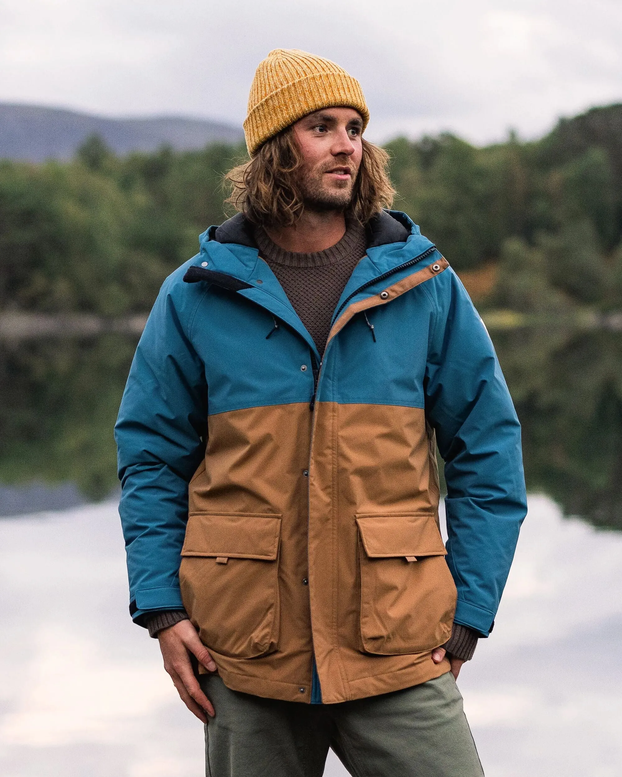 Baltic Recycled Insulated Parka - Toffee/Blue Steel