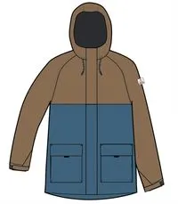 Baltic Recycled Insulated Parka - Toffee/Blue Steel