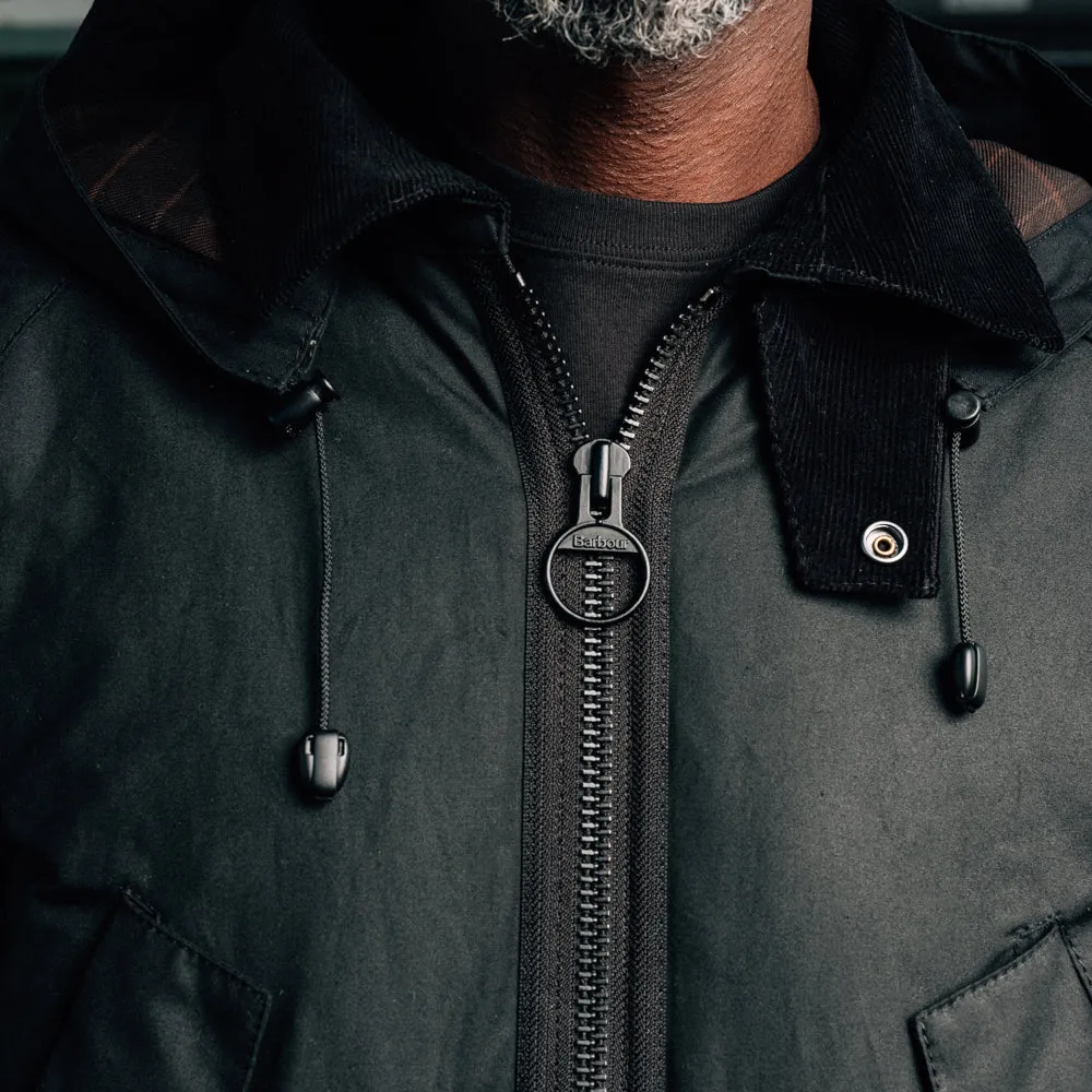 Barbour Re-Engineered Beaufort Waxed Jacket Black