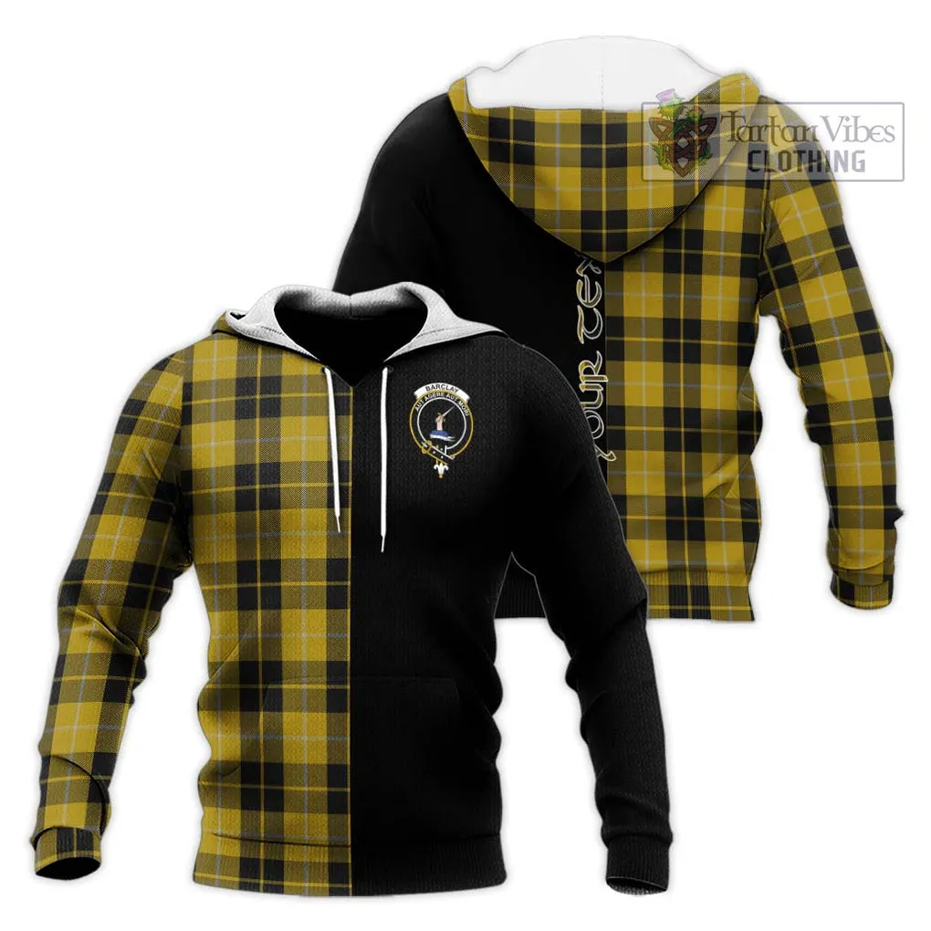 Barclay Dress Tartan Knitted Hoodie with Family Crest and Half Of Me Style