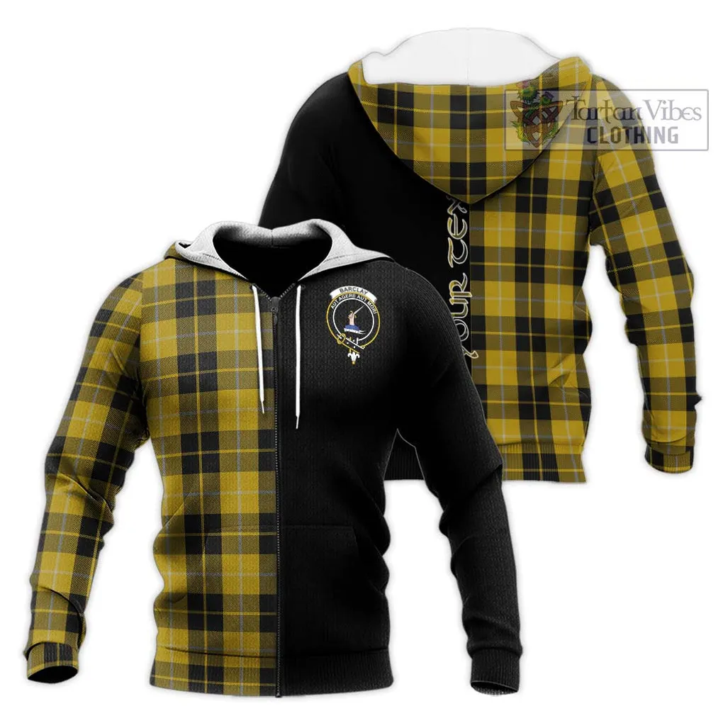 Barclay Dress Tartan Knitted Hoodie with Family Crest and Half Of Me Style