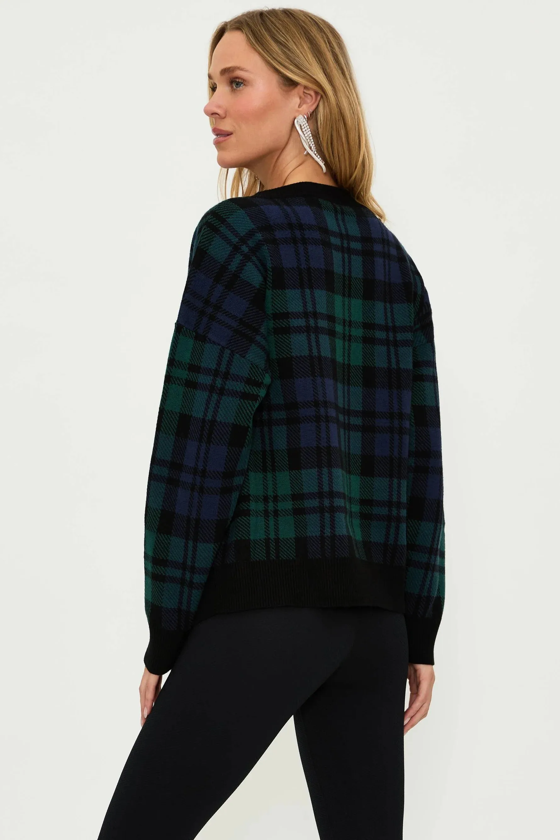 Beach Riot Joey Sweater Wintergreen Plaid