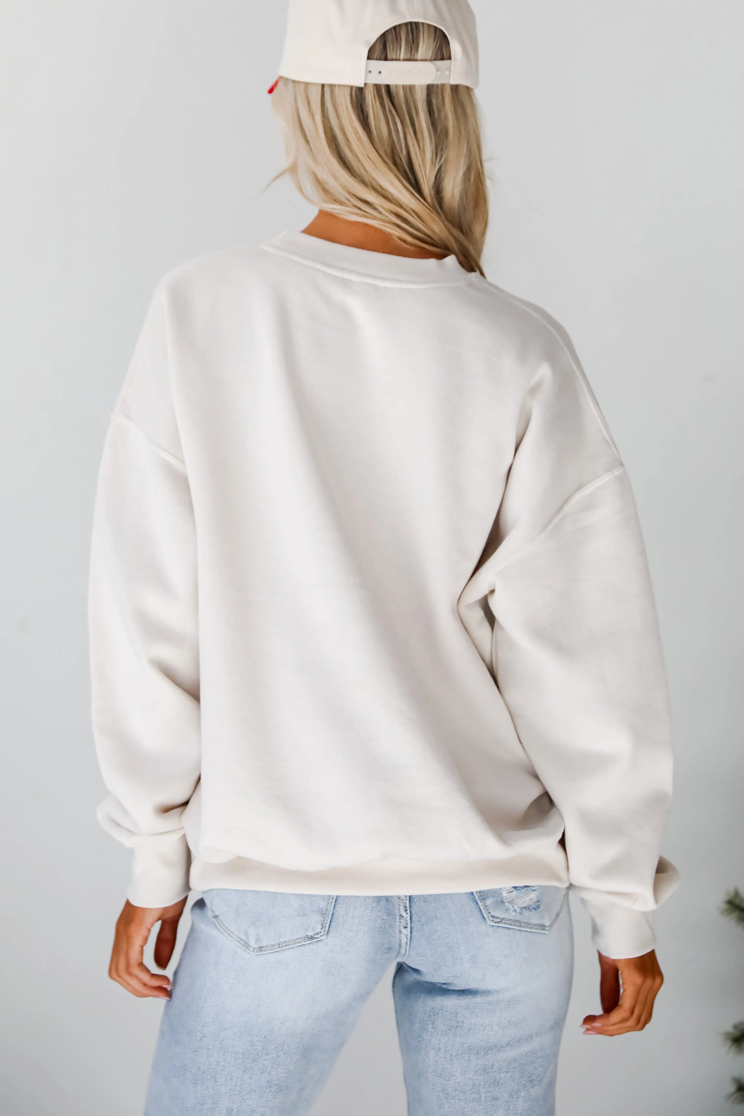 Beige 'Tis The Season To Be Jolly Sweatshirt