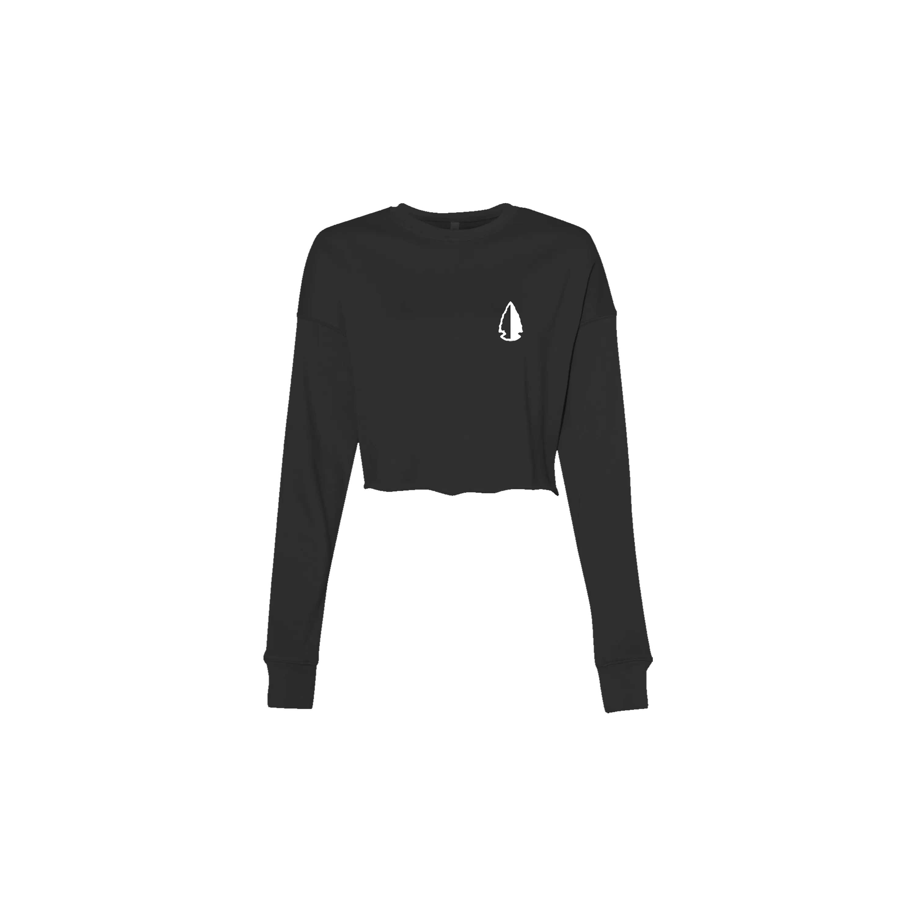 Black L/S Crop Fleece