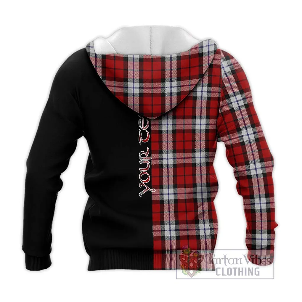 Brodie Dress Tartan Knitted Hoodie with Family Crest and Half Of Me Style