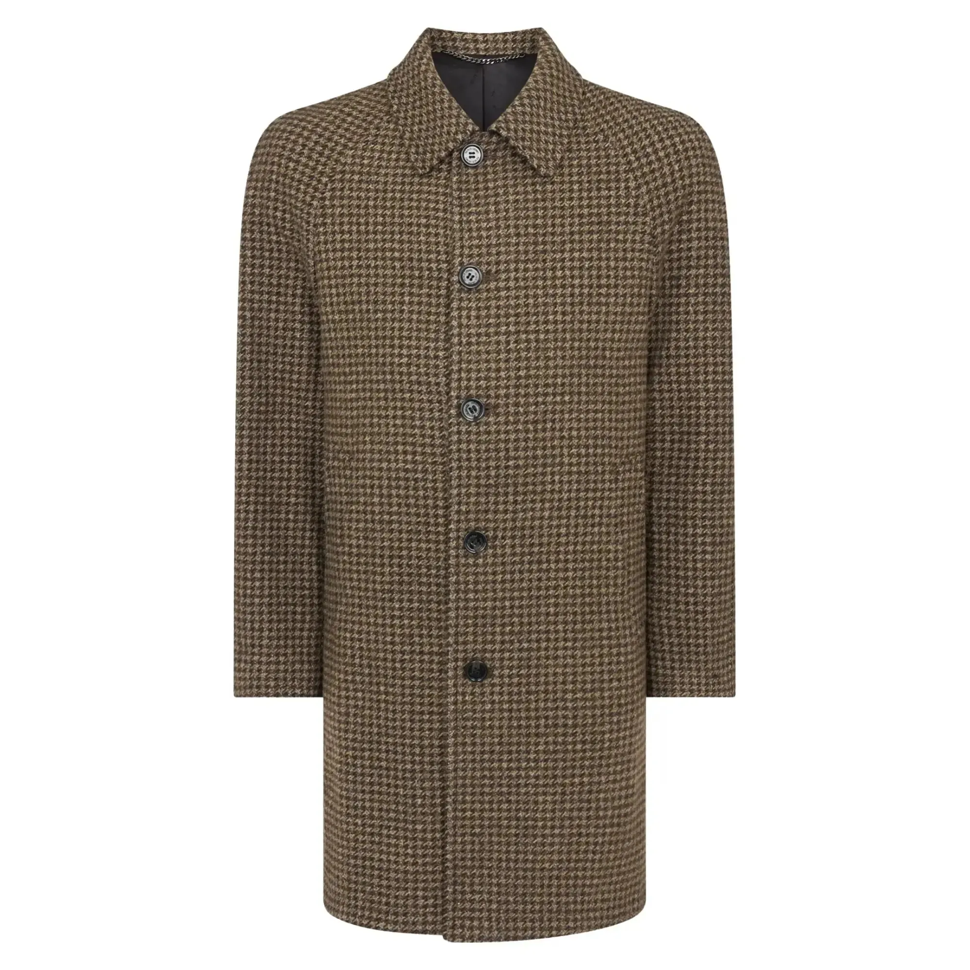 Callum Taupe Houndstooth Tailored Coat