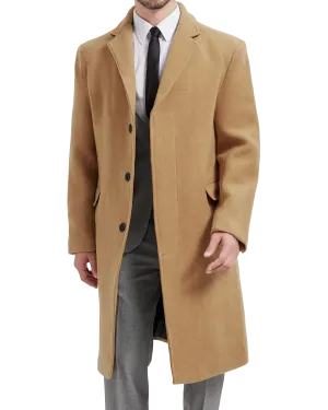 Camel Wool Cashmere Bond Overcoat Black Lining