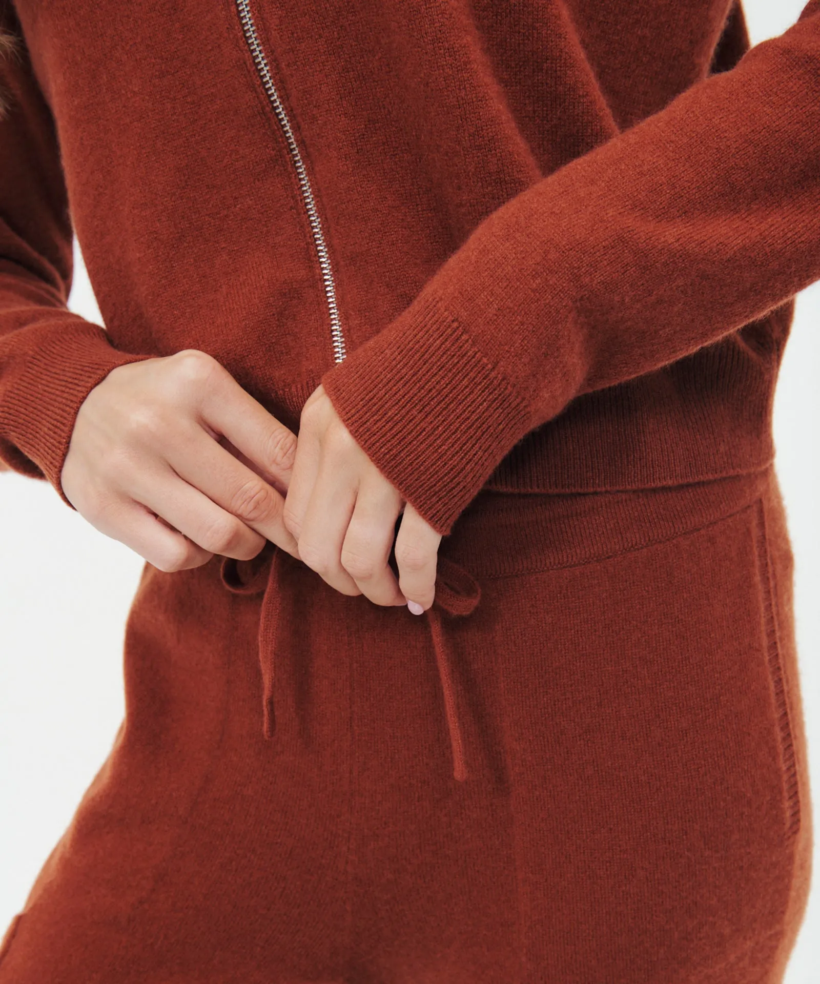 Cashmere Cropped Full Zip Sweater