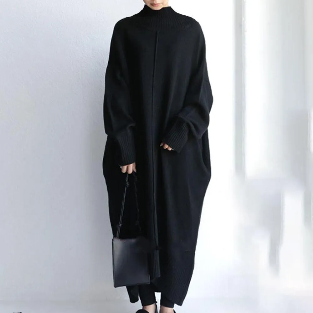 Casual Cocoon Shape Sweater Dress