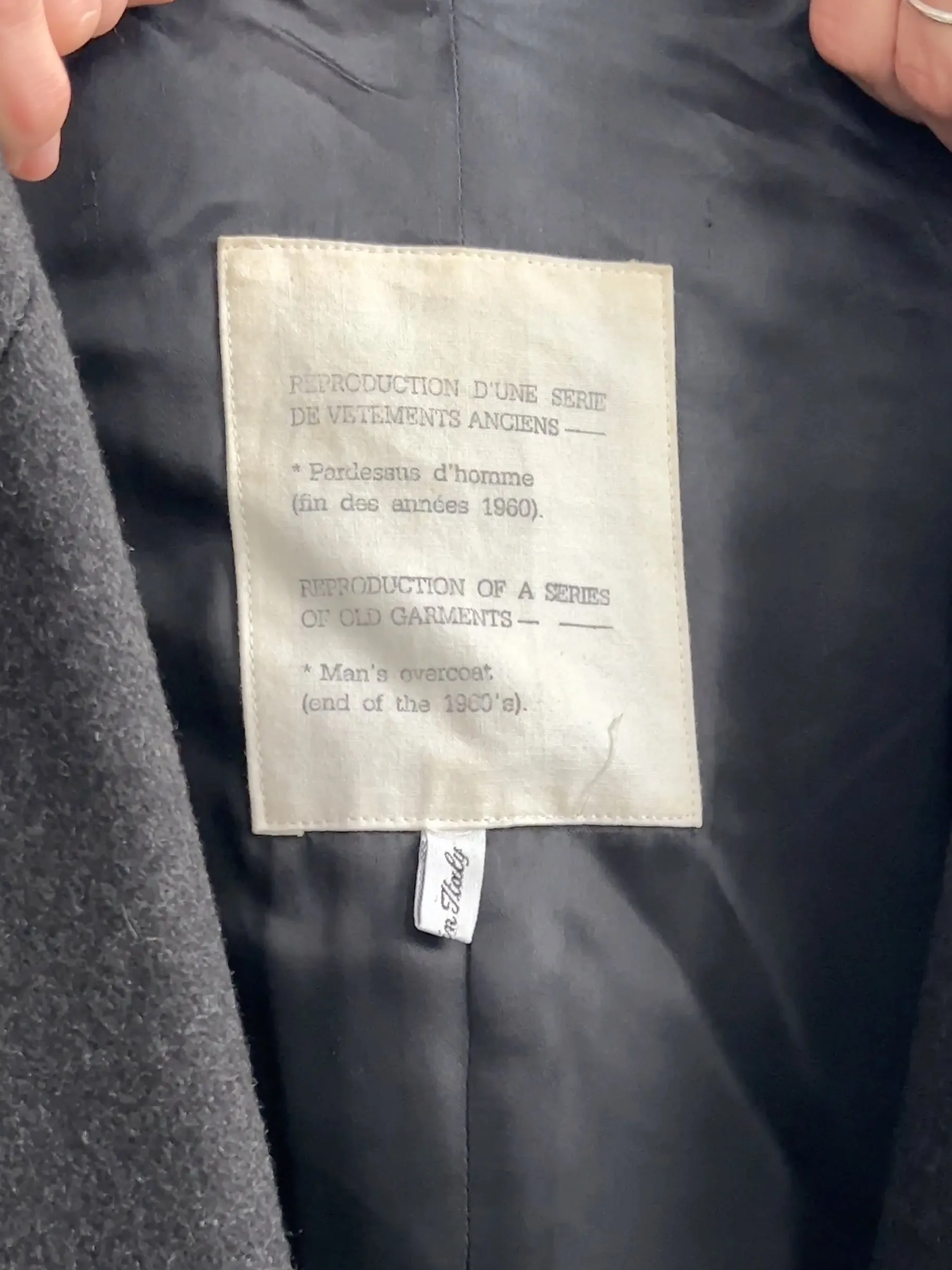 Charcoal 90's Maison Martin Margiela Replica Overcoat (M/L)