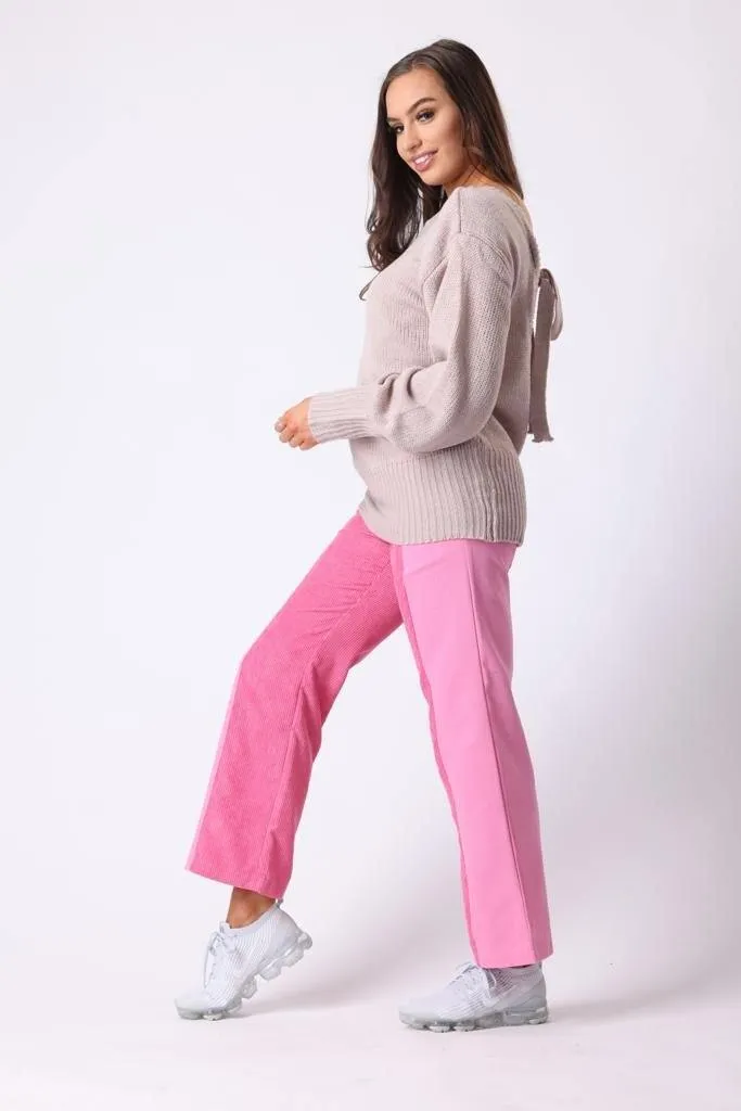 Cord Trousers in Pink