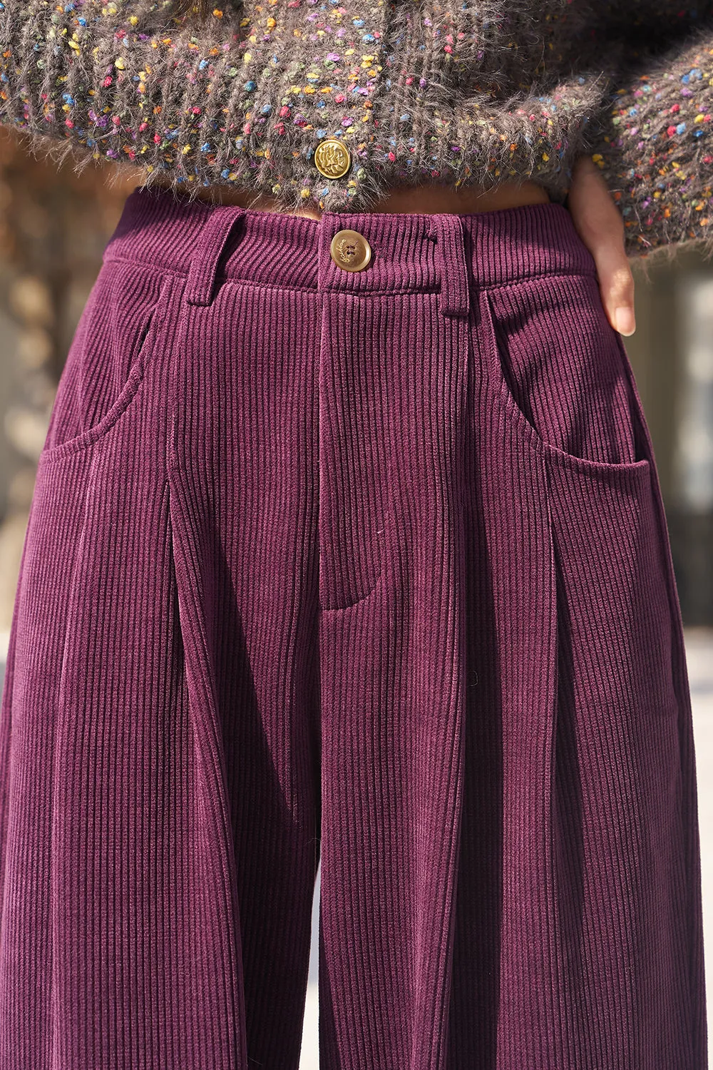 Corduroy Wide Leg pants for Women