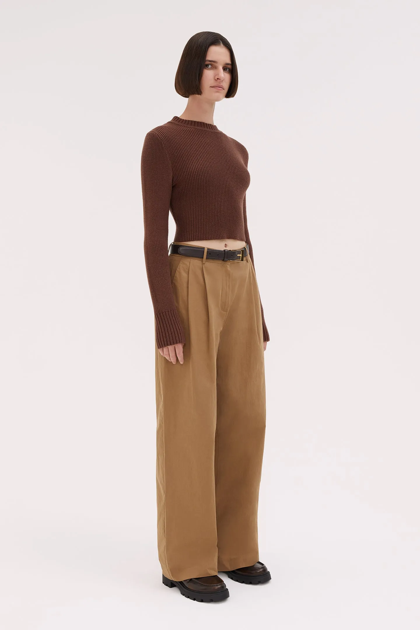 Cropped Wool Knit