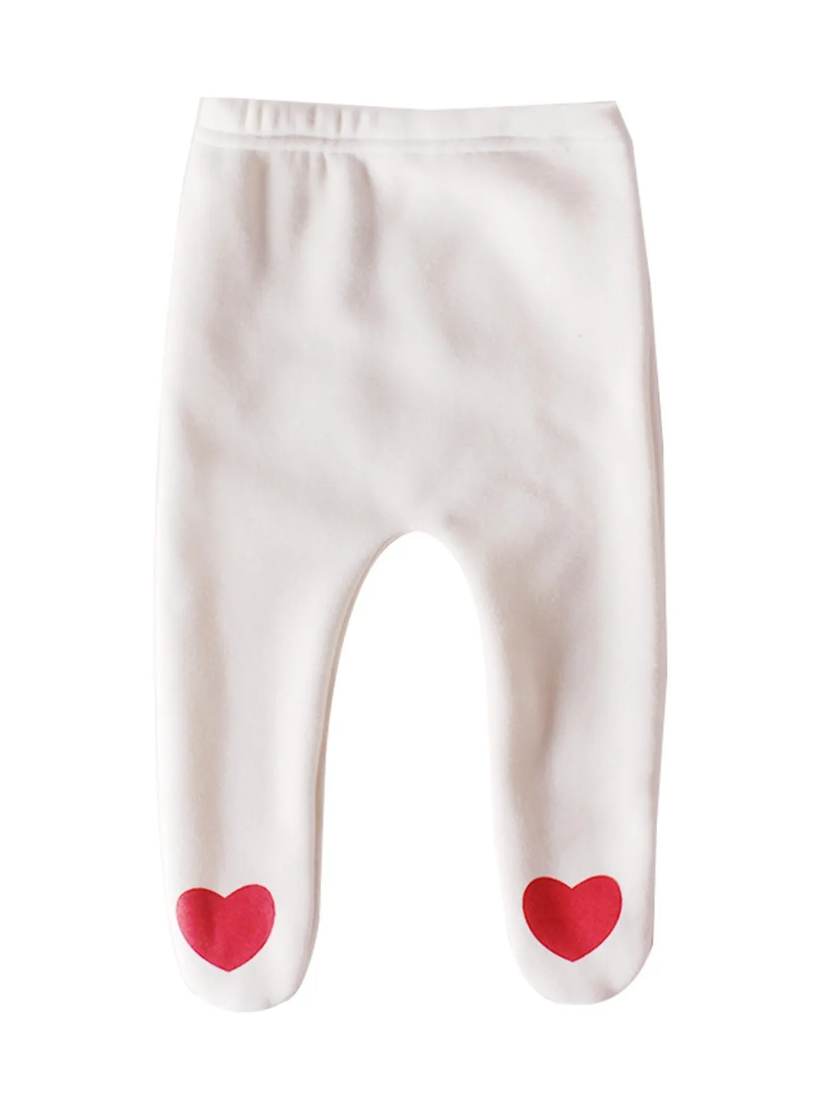 Cute Baby Girl Love Heart Fleece-lined Panty-hose