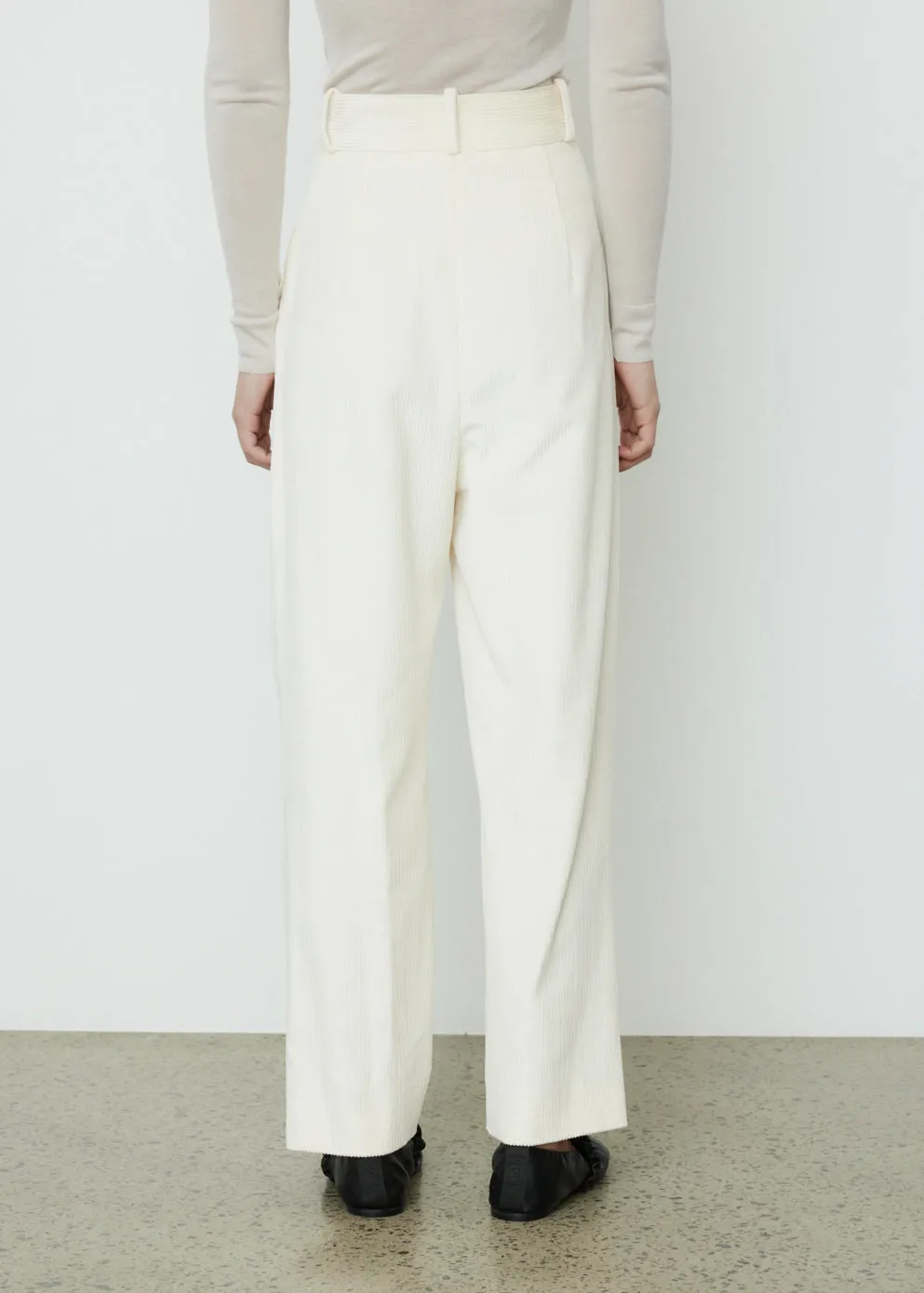 Deep Pleat Cord Trousers