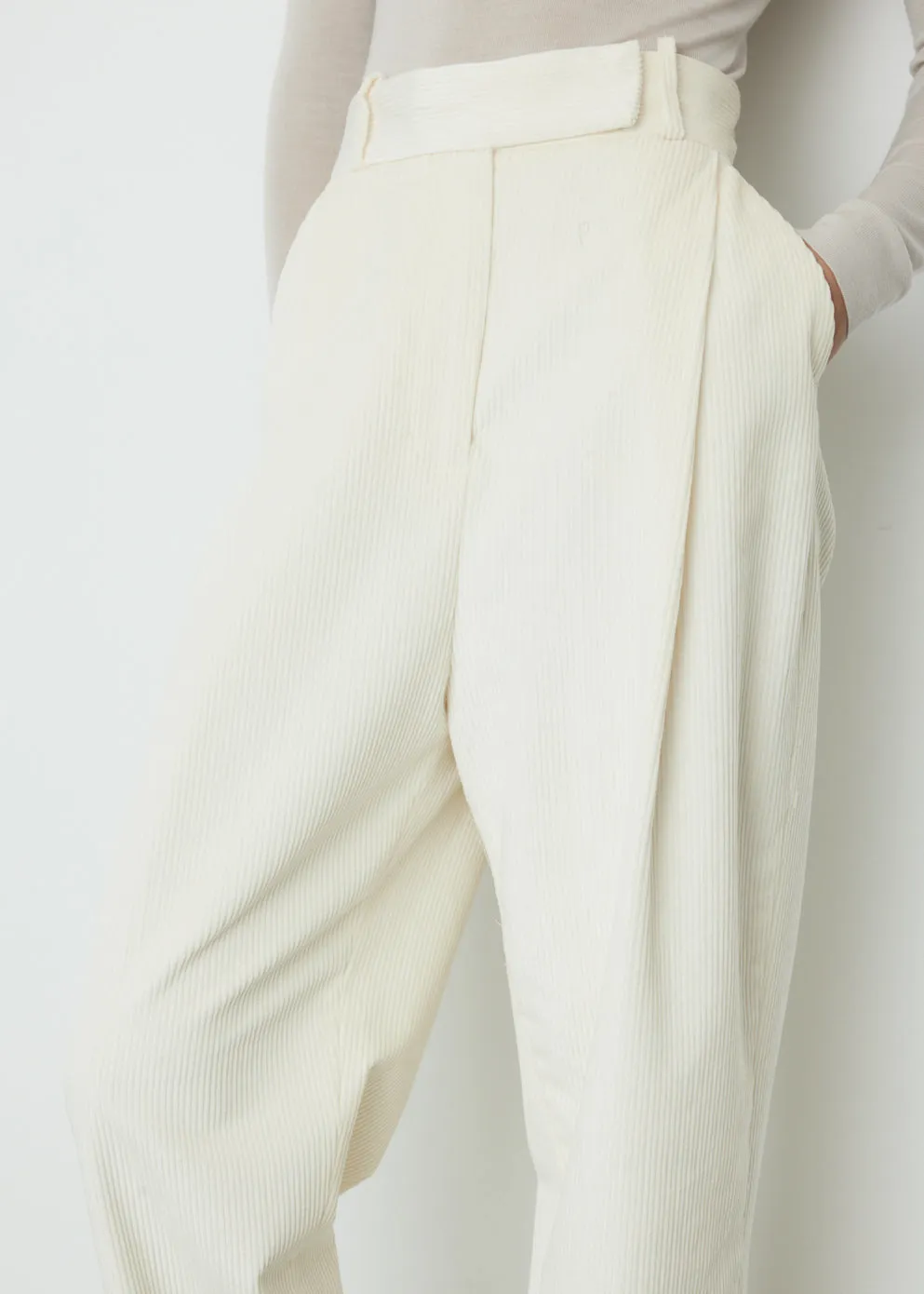 Deep Pleat Cord Trousers