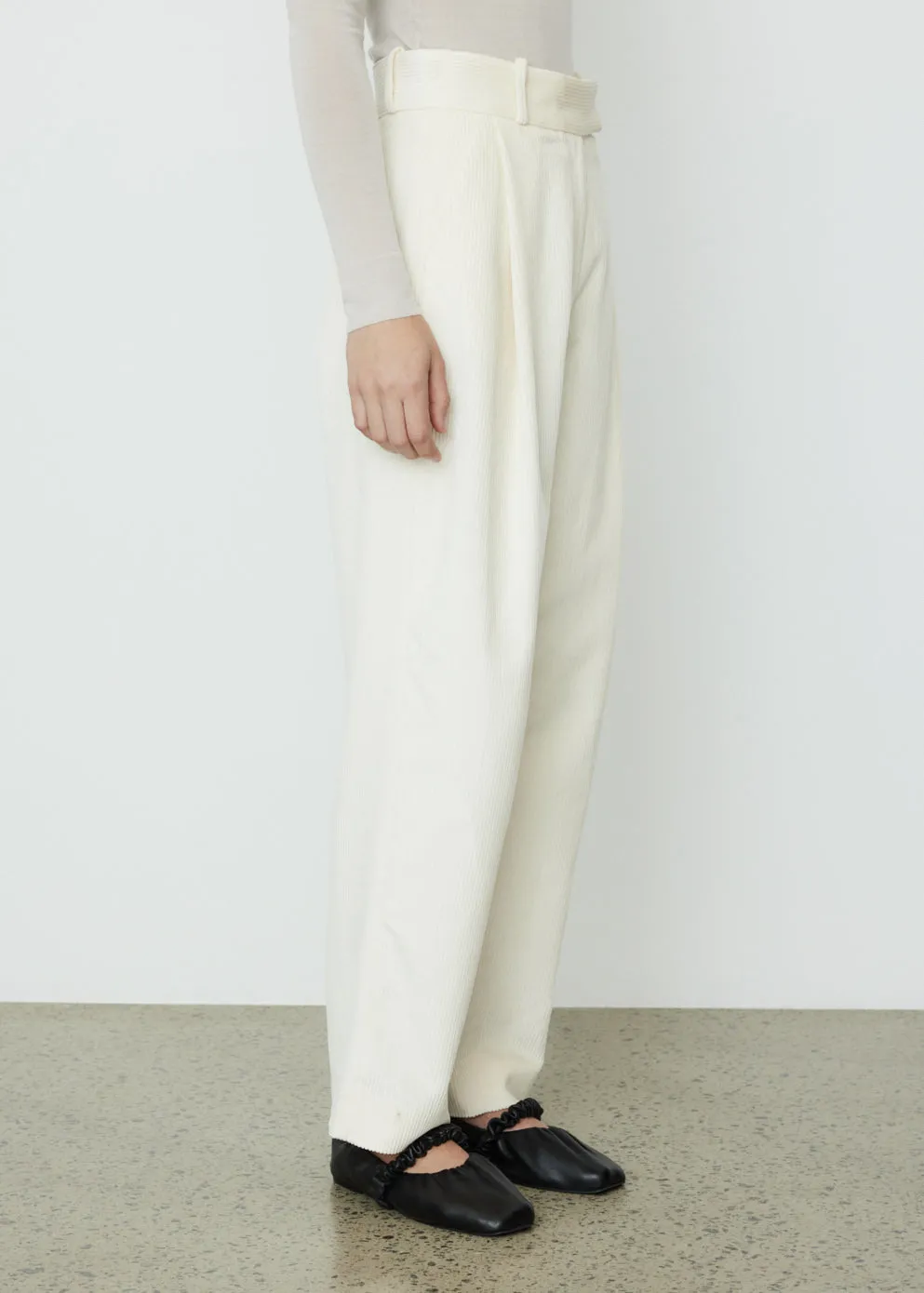 Deep Pleat Cord Trousers