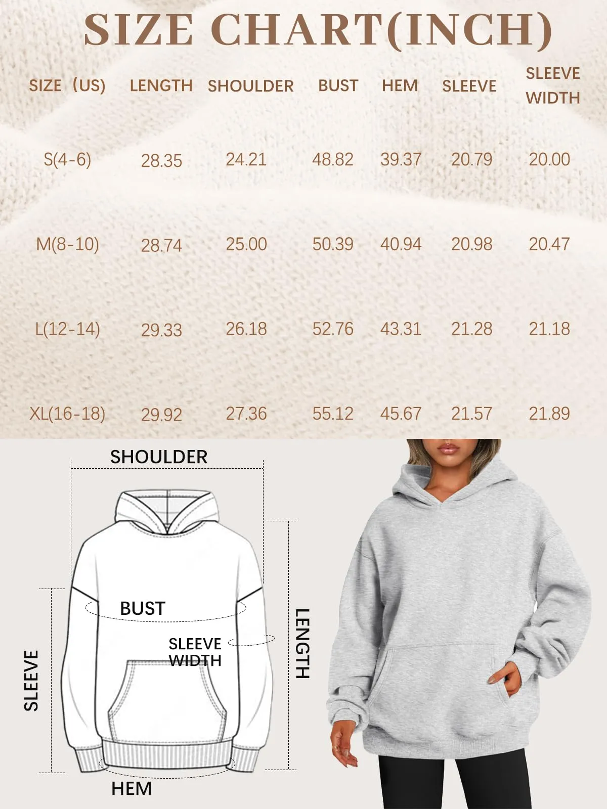 EFAN Women's Hoodies Oversized Sweatshirts Pullover Fleece Sweaters Long Sleeve Winter Fall Outfits Fashion Y2k Clothes