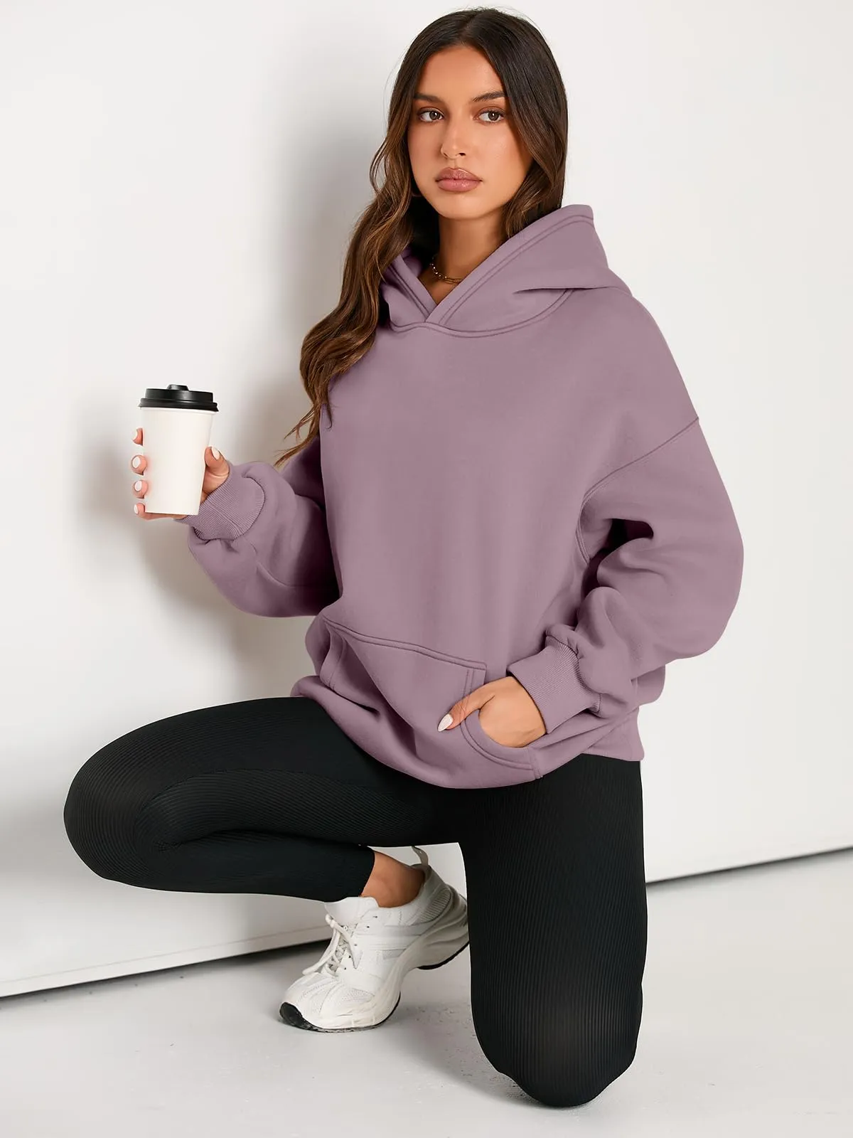 EFAN Women's Hoodies Oversized Sweatshirts Pullover Fleece Sweaters Long Sleeve Winter Fall Outfits Fashion Y2k Clothes