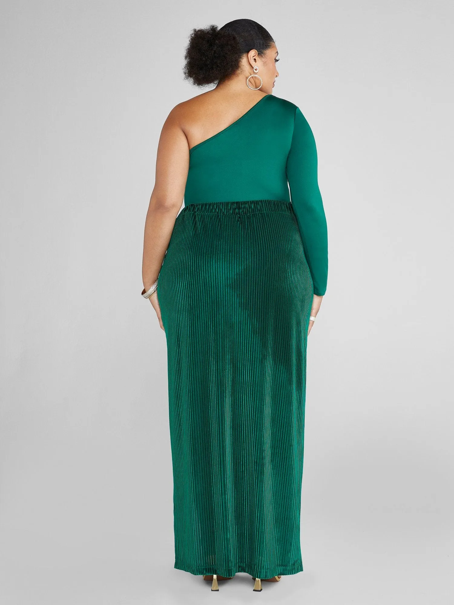 Fashion To Figure - Kensie High Slit Velvet Maxi Skirt