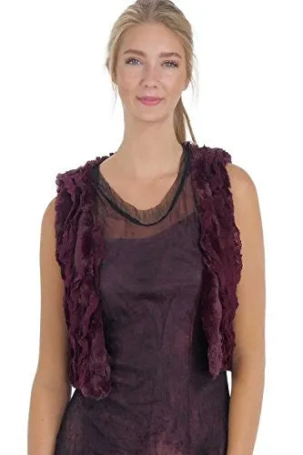 Faux Fur Lace Trimmed Mini Bolero Vest