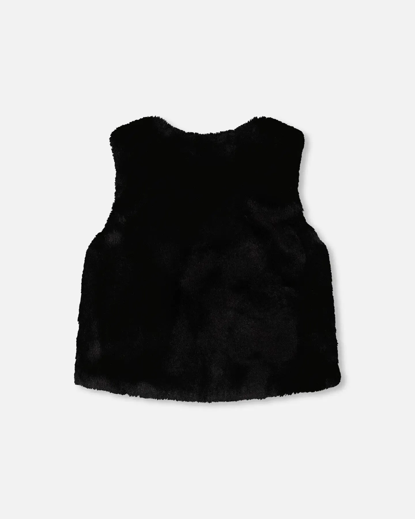 Faux Fur Vest Black