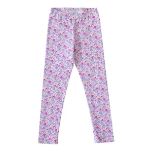 Girls Printed Leggings - Lavender Vineyard