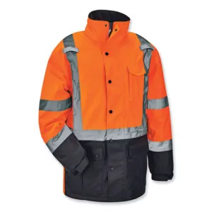 Glowear 8384 Class 3 Hi-vis Quilted Thermal Parka, Large, Orange, Ships In 1-3 Business Days