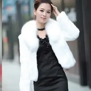 High Quality Winter Warm Fluffy Faux Fur Coats Jackets Women Furry