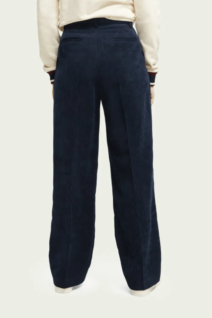 High Rise Wide Leg Corduroy Trousers