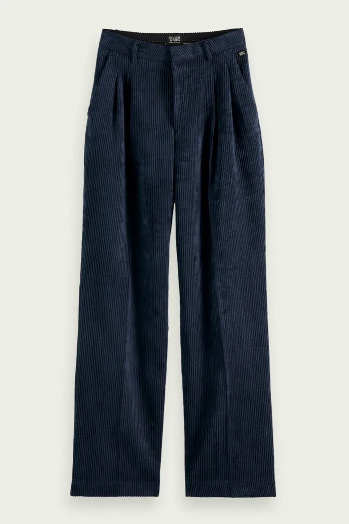 High Rise Wide Leg Corduroy Trousers