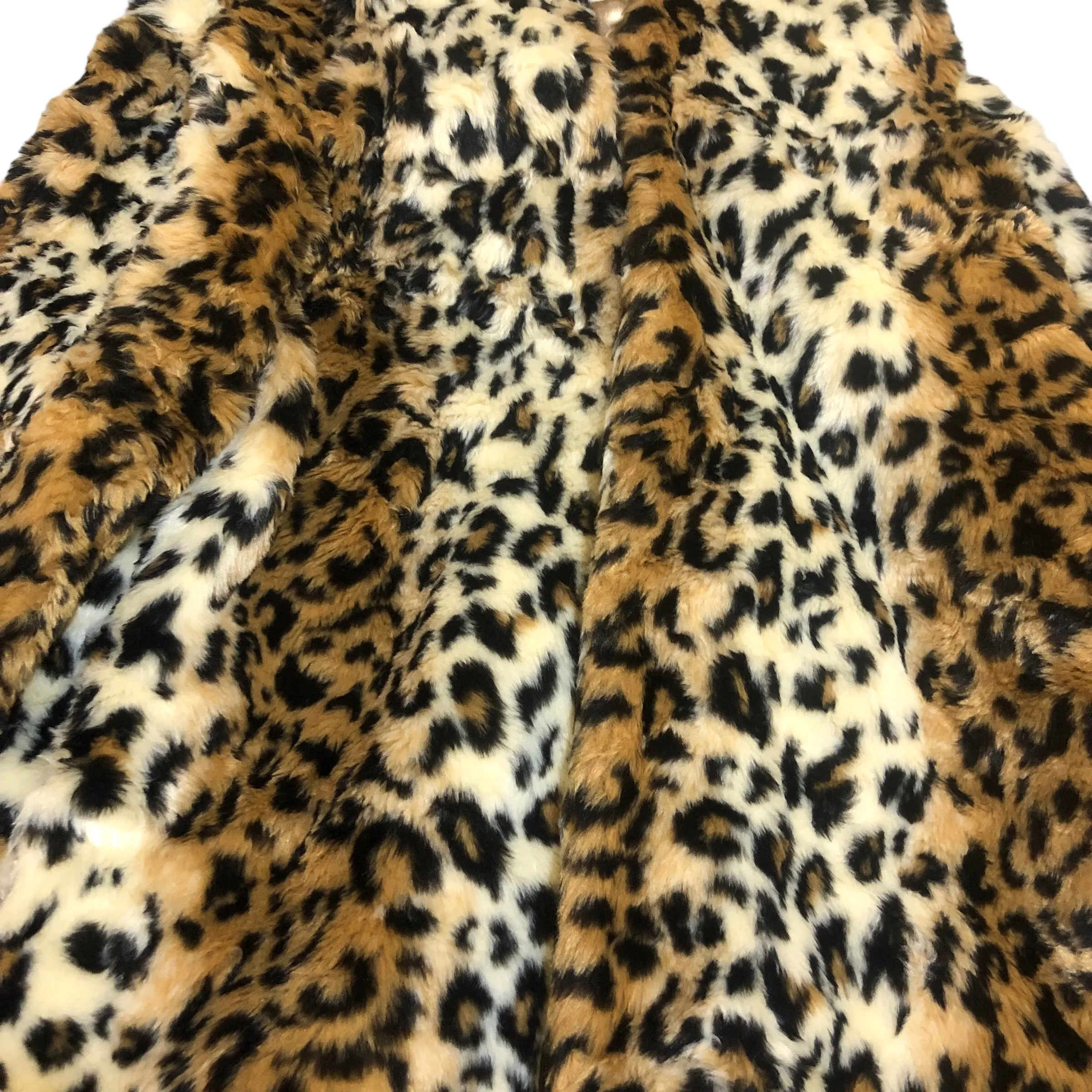 Hood with ears Leopard Faux Fur Coat