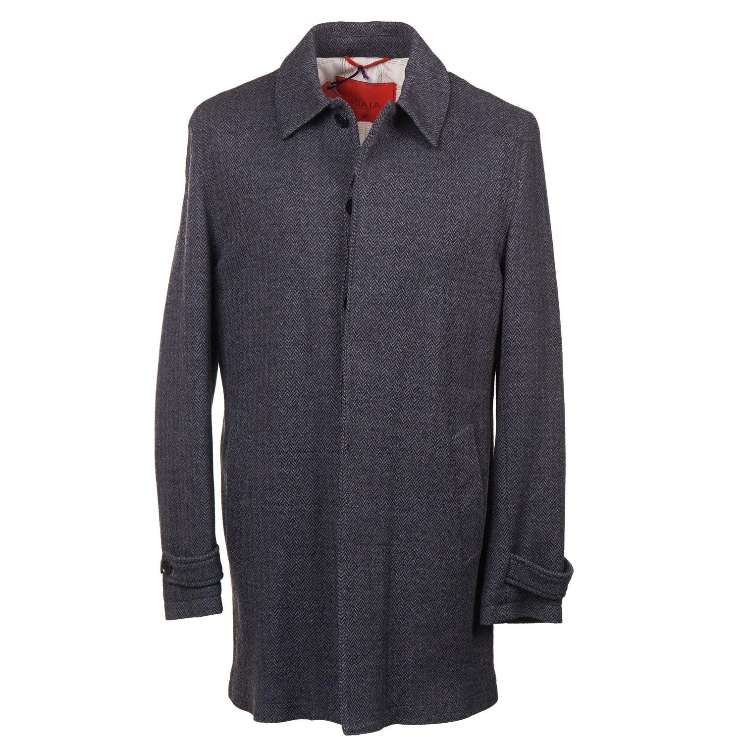 Isaia 'Aqua Jersey' Wool-Blend Coat