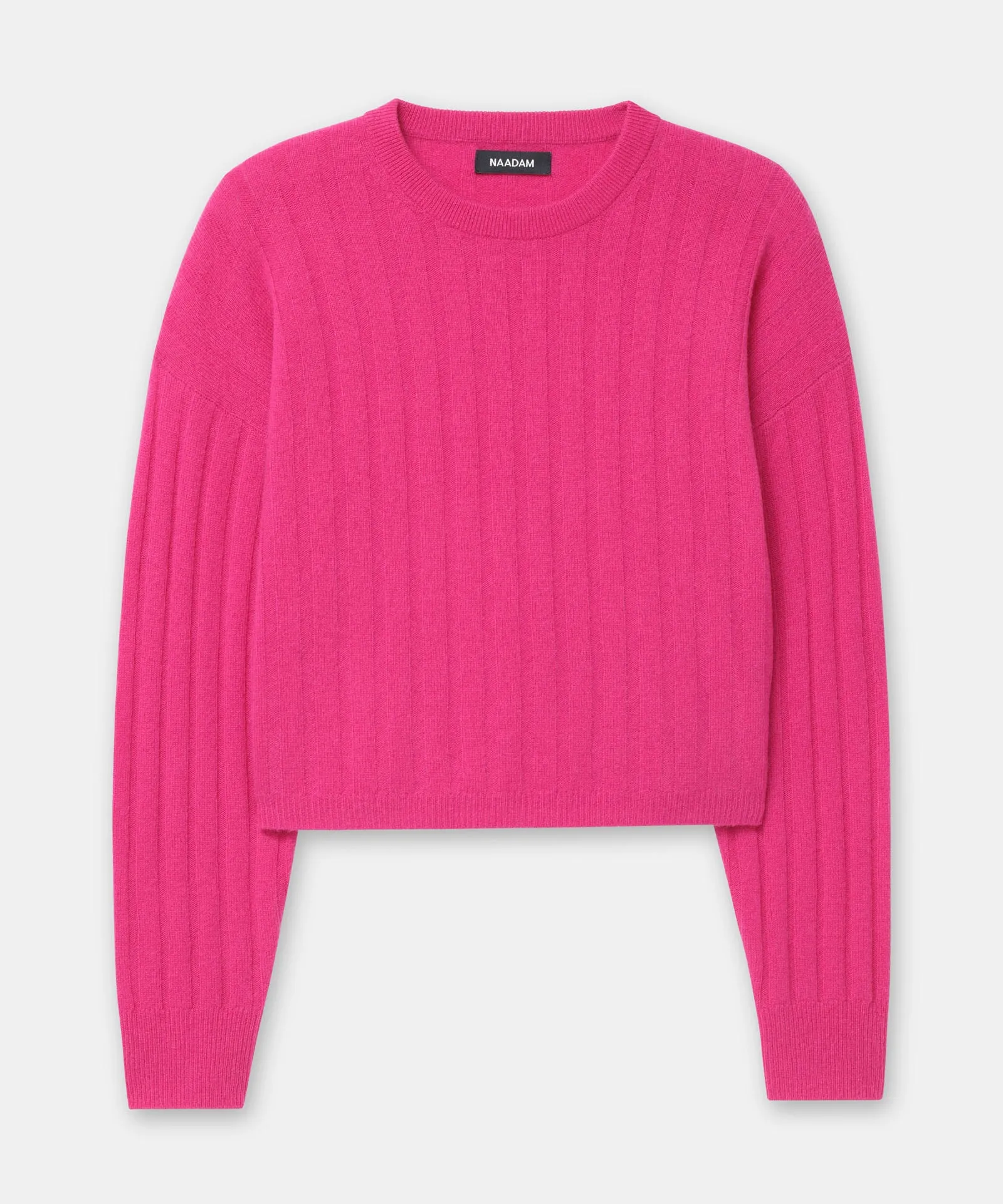 Lightweight Cashmere Ribbed Cropped Sweater