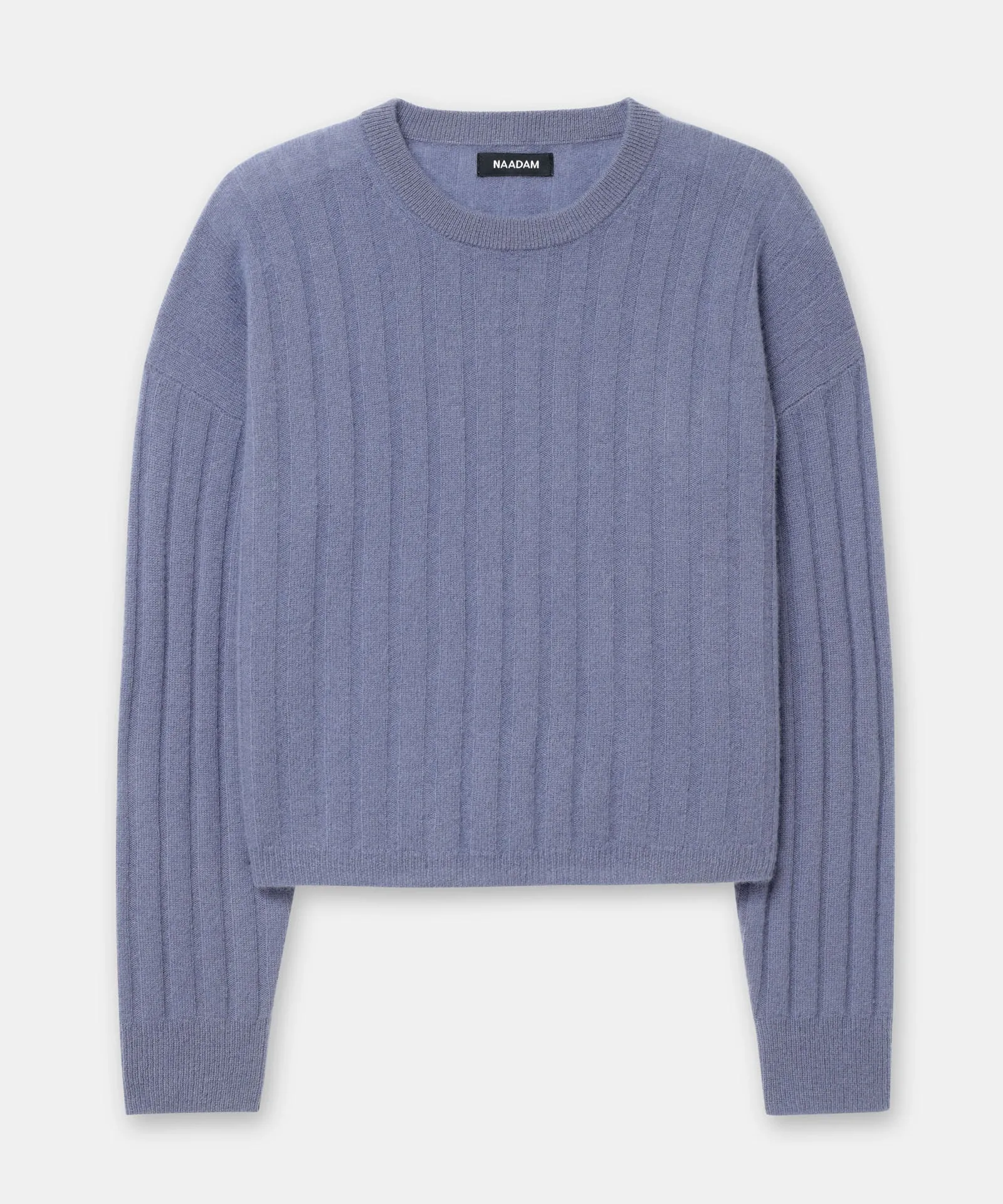 Lightweight Cashmere Ribbed Cropped Sweater