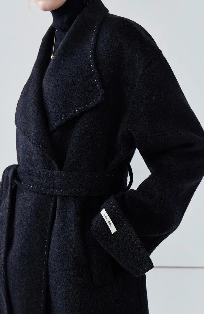 Long double-sided wool coat women's cashmere coat high-end autumn coat