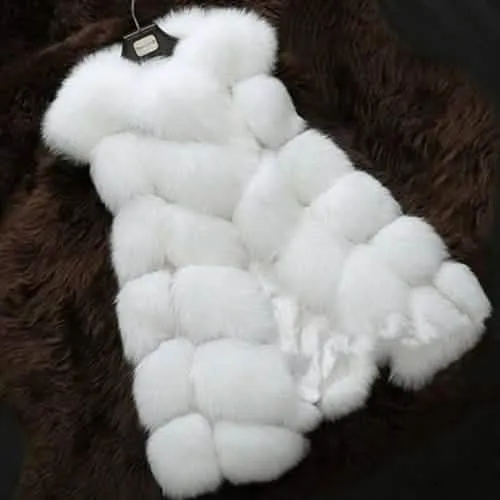 Luxurious Faux Fox Fur Gilet Vest for Women - Trendy Winter Essential in Multiple Colors