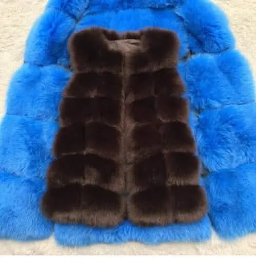 Luxurious Faux Fox Fur Gilet Vest for Women - Trendy Winter Essential in Multiple Colors