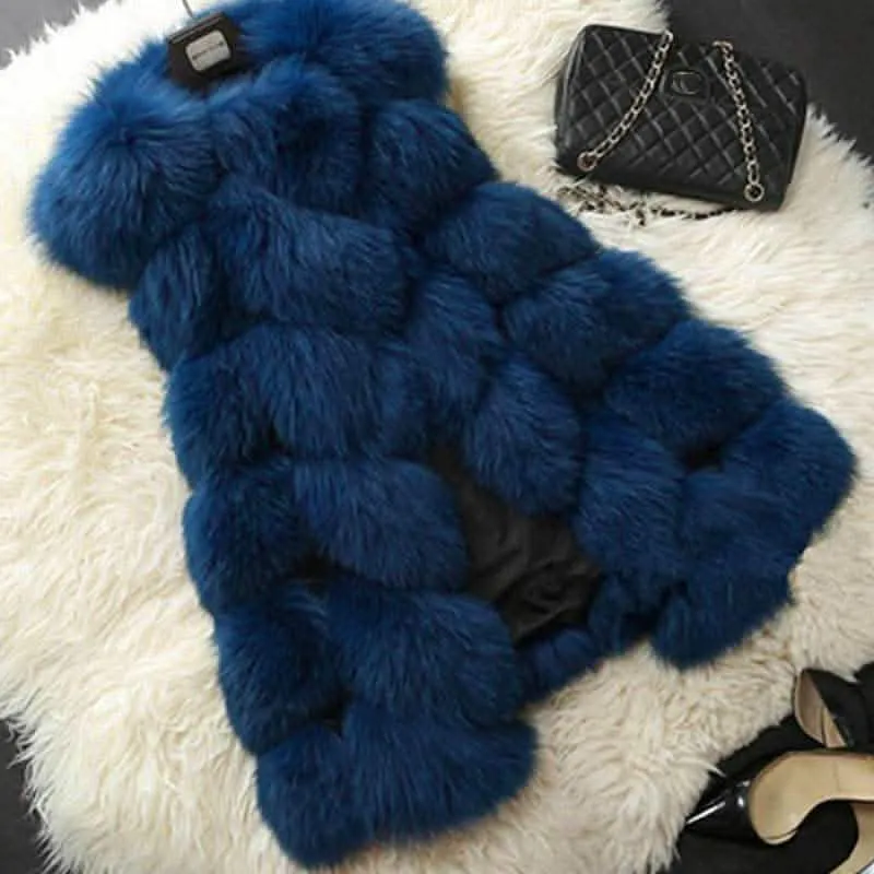 Luxurious Faux Fox Fur Gilet Vest for Women - Trendy Winter Essential in Multiple Colors