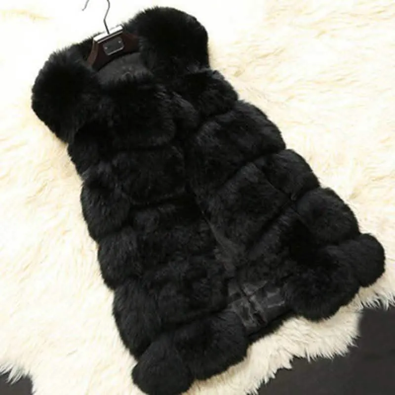 Luxurious Faux Fox Fur Gilet Vest for Women - Trendy Winter Essential in Multiple Colors