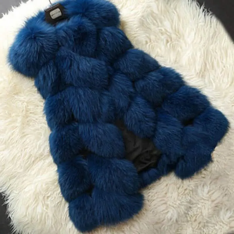 Luxurious Faux Fox Fur Gilet Vest for Women - Trendy Winter Essential in Multiple Colors